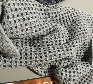 photo of Terrace Wrap in gray fingering weight yarn